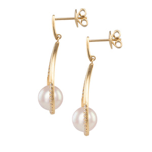 Akoya Pearl & Diamond Earrings