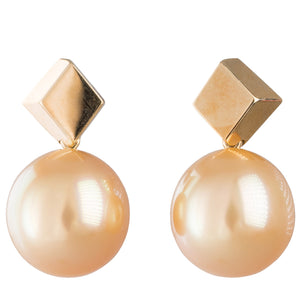 Gold South Sea Pearl Earrings