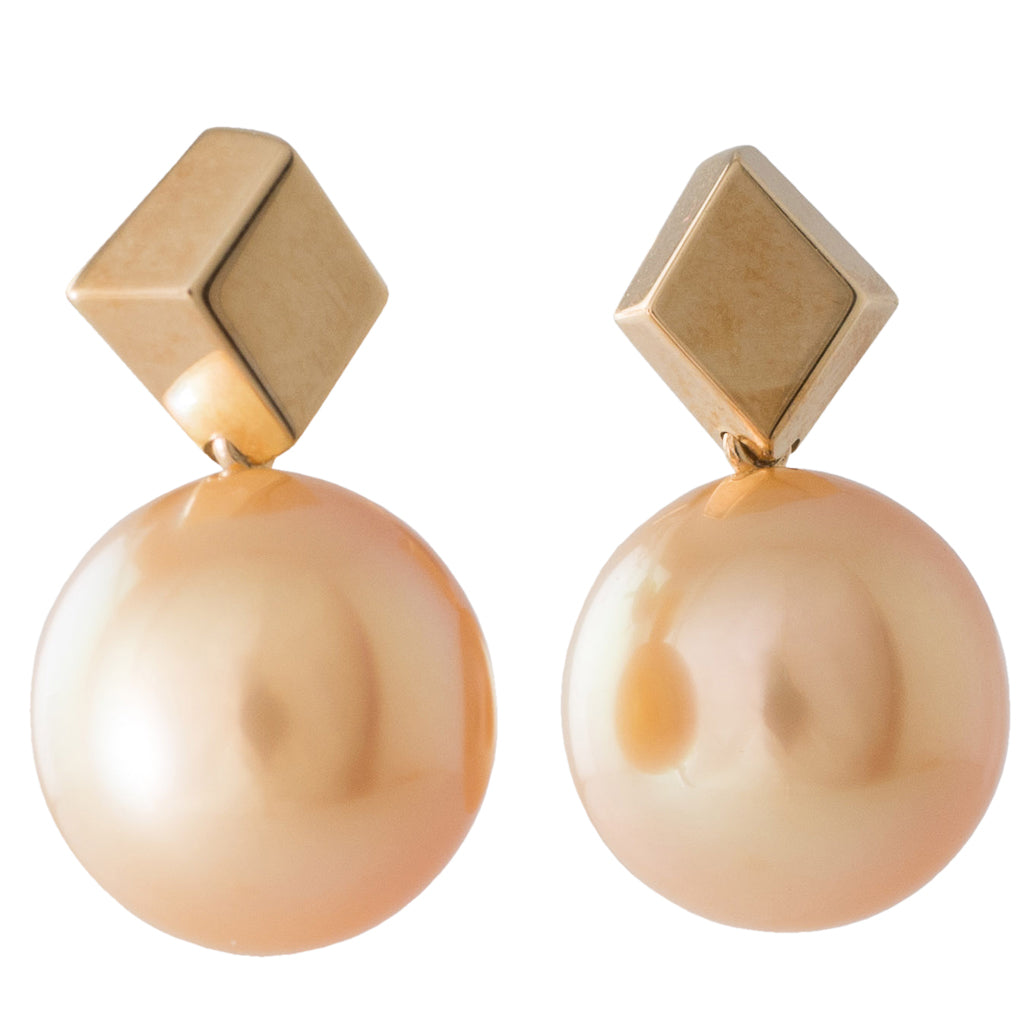 Gold South Sea Pearl Earrings