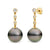 Tahitian Pearl & Diamond Earrings