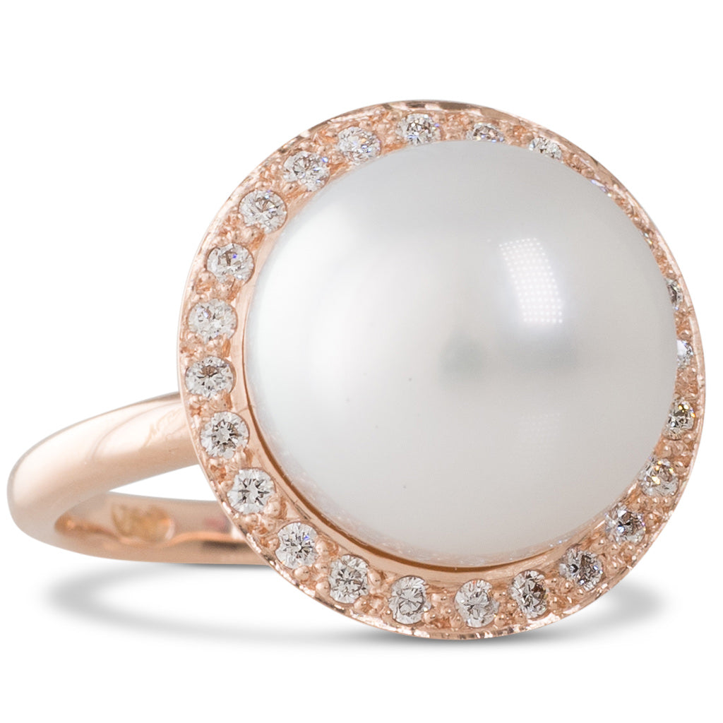 South Sea Pearl and Diamond Ring