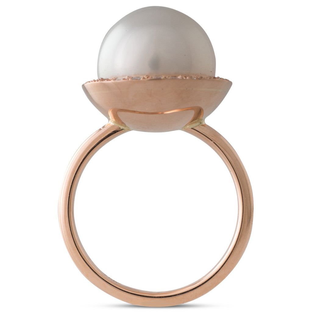 South Sea Pearl and Diamond Ring