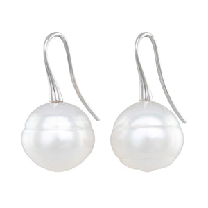 Circle South Sea Hook Earrings