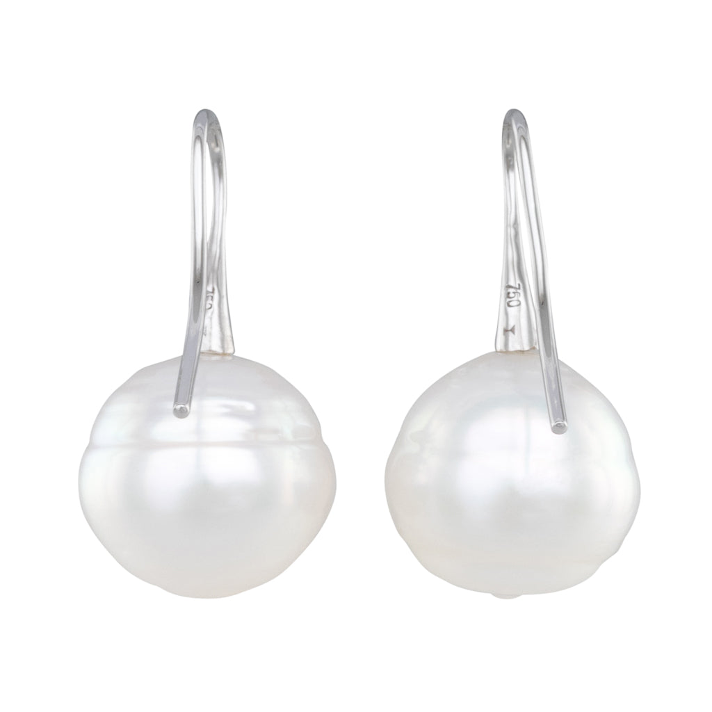 Circle South Sea Hook Earrings