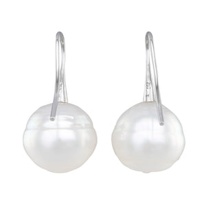 Circle South Sea Hook Earrings