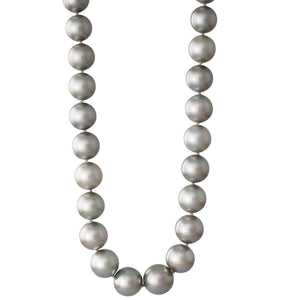 Round Silver Tahitian Pearl Strand