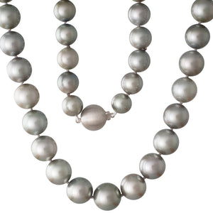 Round Silver Tahitian Pearl Strand
