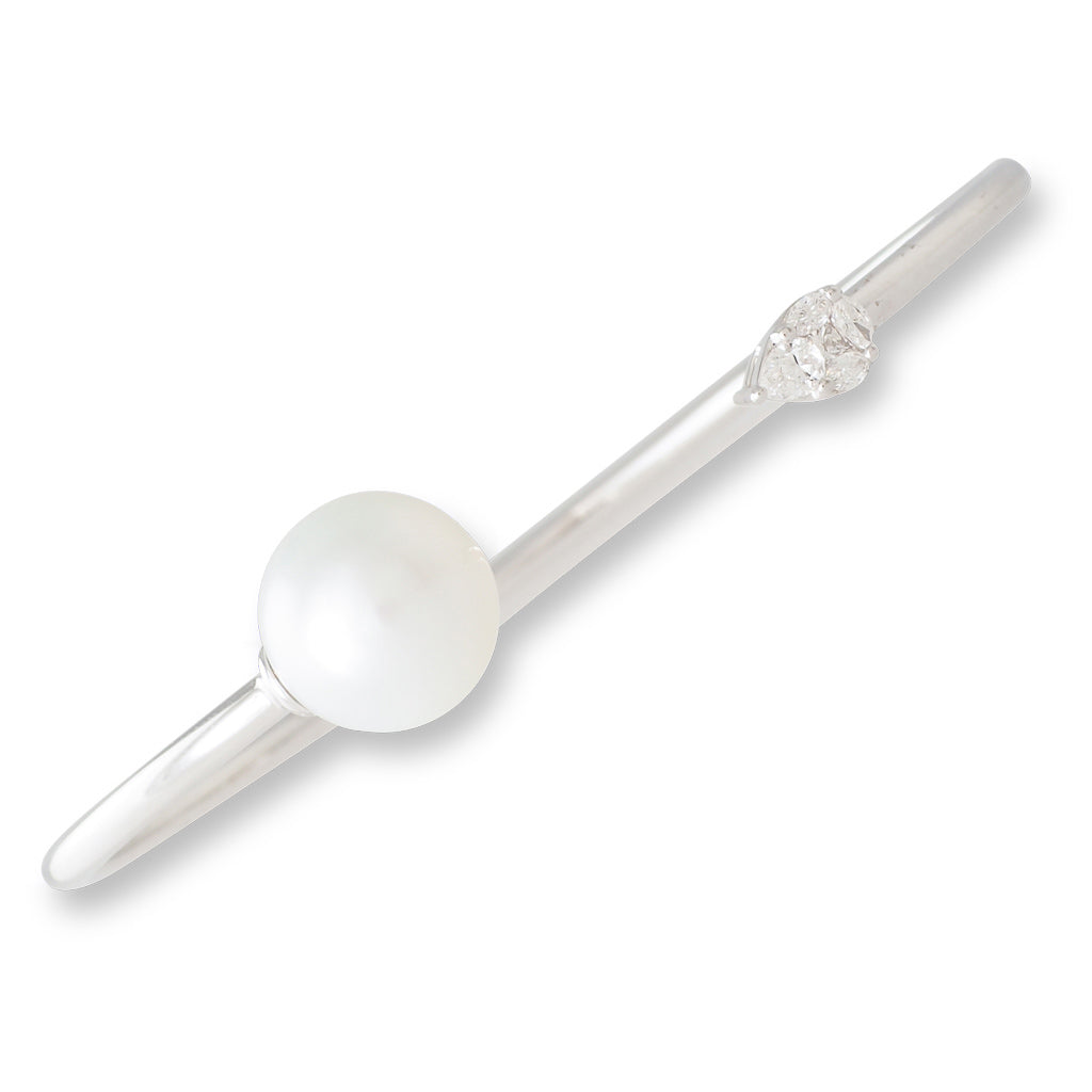 South Sea Pearl & Diamond Bangle
