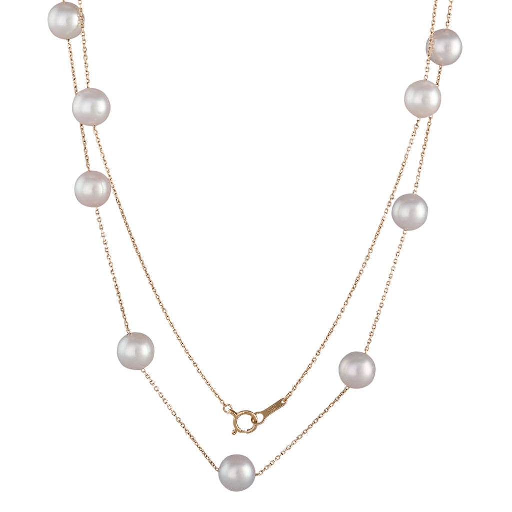 Scattered Akoya Pearl Chain