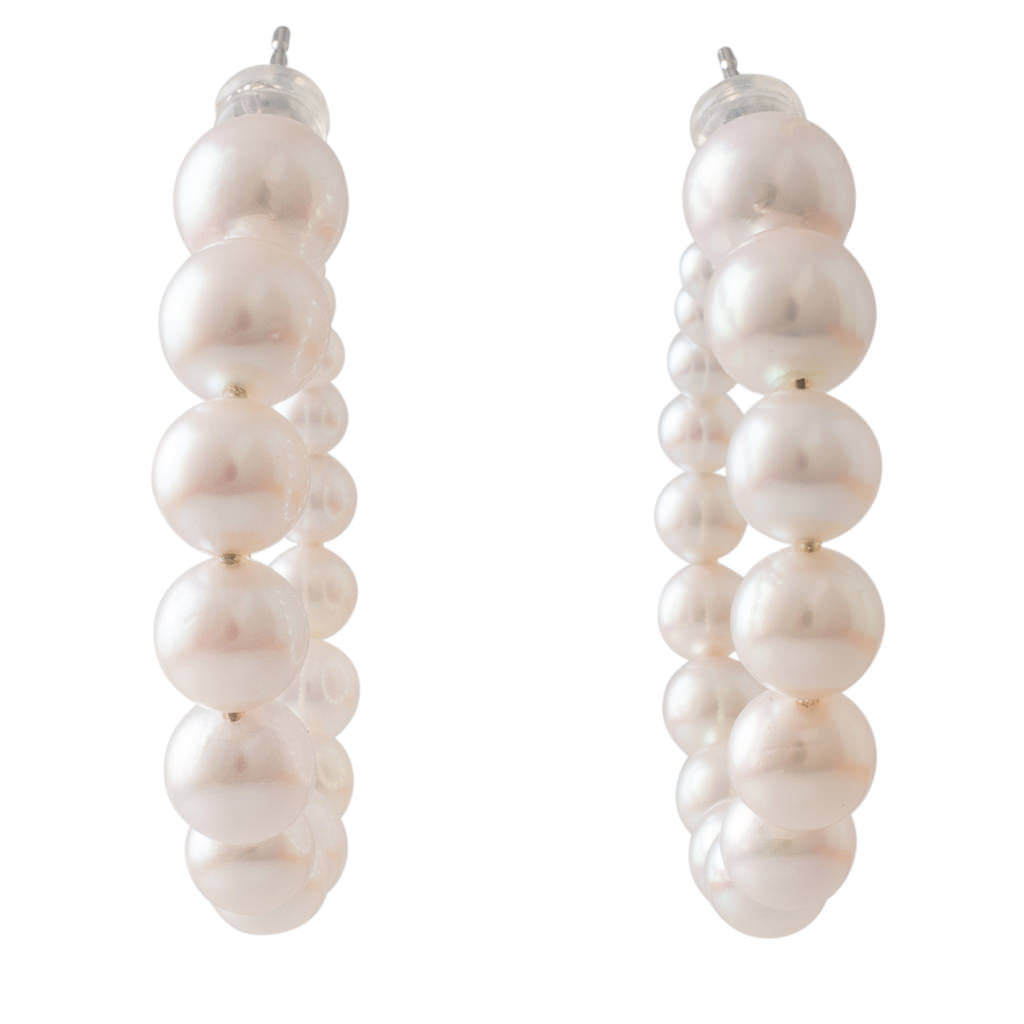 Akoya Pearl Hoop Earrings