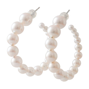 Akoya Pearl Hoop Earrings