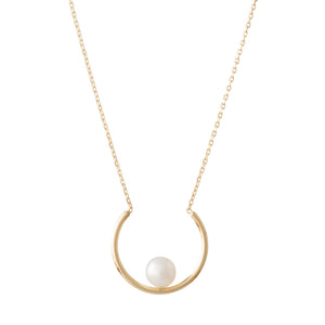 Freshwater Pearl Crescent Necklace