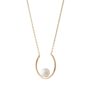 Freshwater Pearl Crescent Necklace