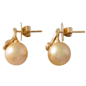 Gold South Sea Pearl Earrings