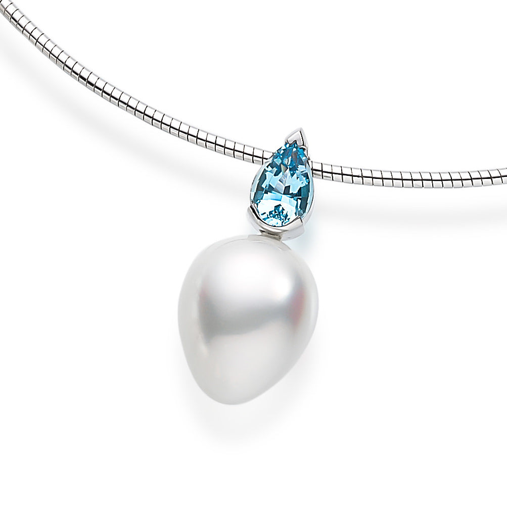 South Sea & Aquamarine Pendant