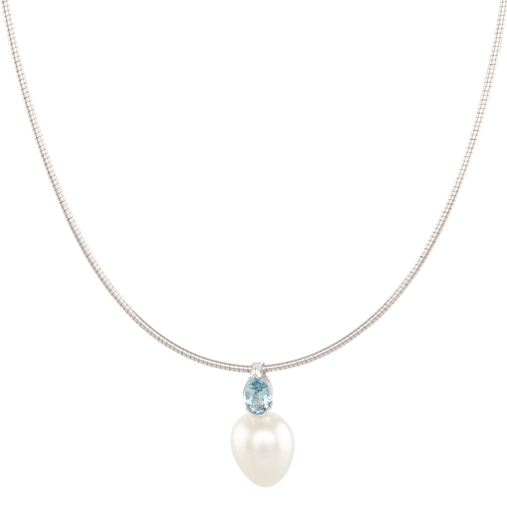 South Sea & Aquamarine Pendant