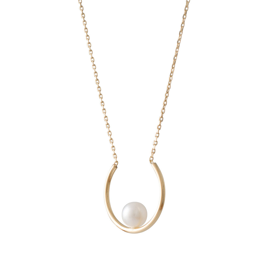 Freshwater Pearl Crescent Necklace