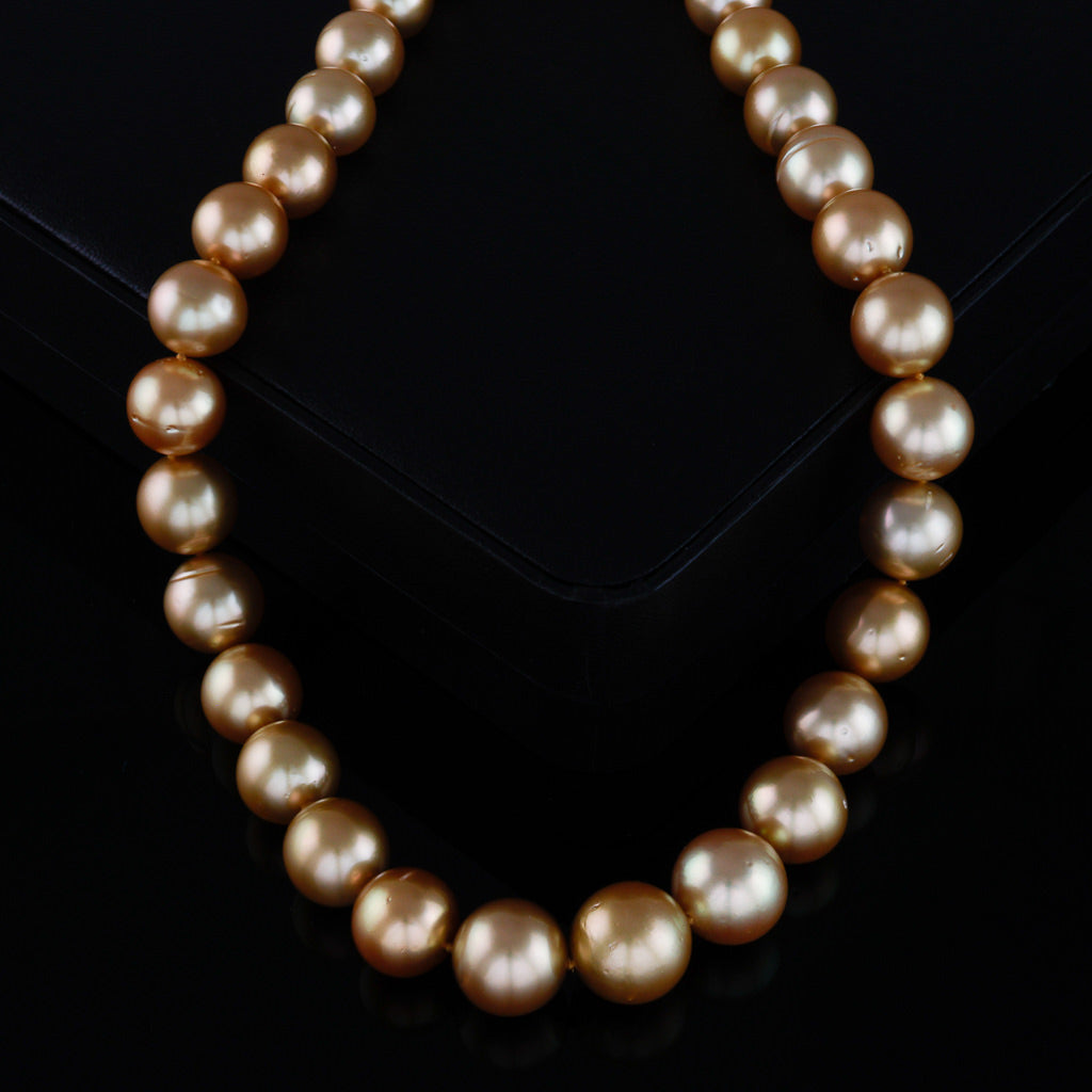 Round Gold South Sea Pearl Strand