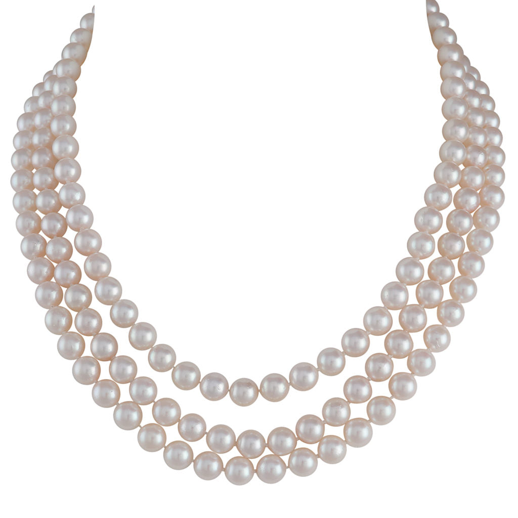 Triple 7-7.5mm Akoya Pearl Strand