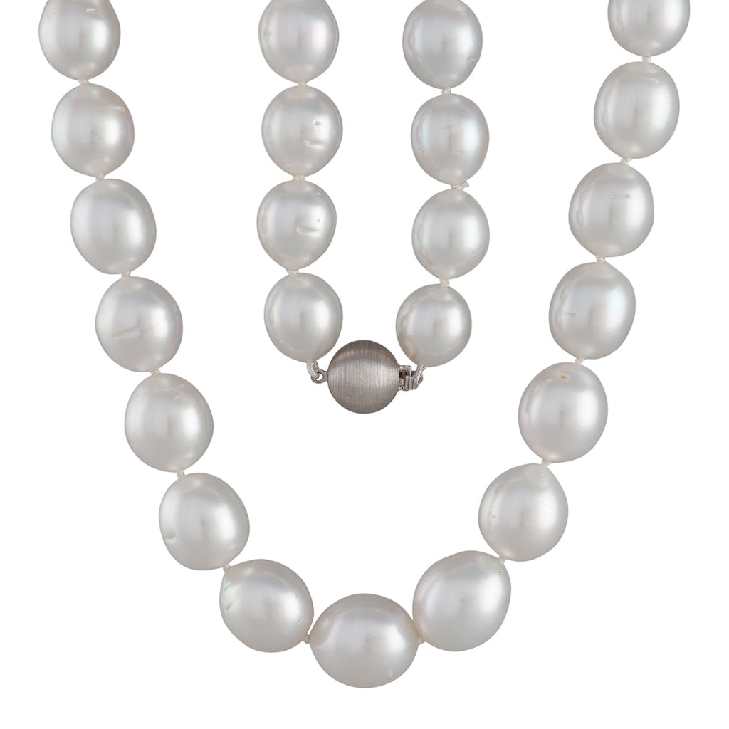 12-15mm Oval South Sea Pearl Strand