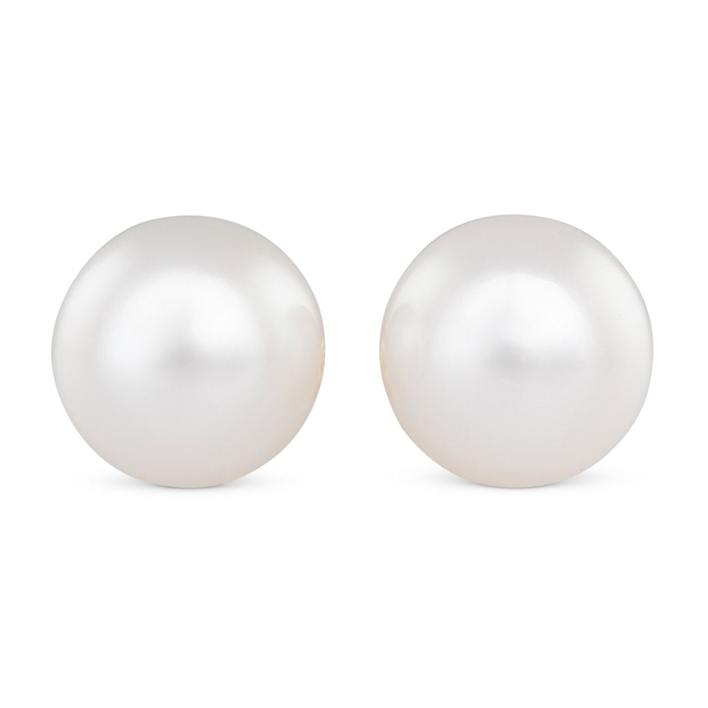 Pair 15mm Button South Sea Pearls