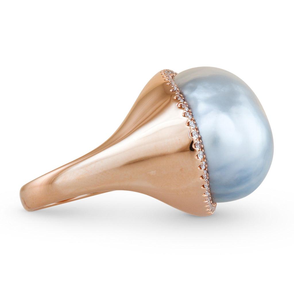 South Sea Pearl & Diamond Ring