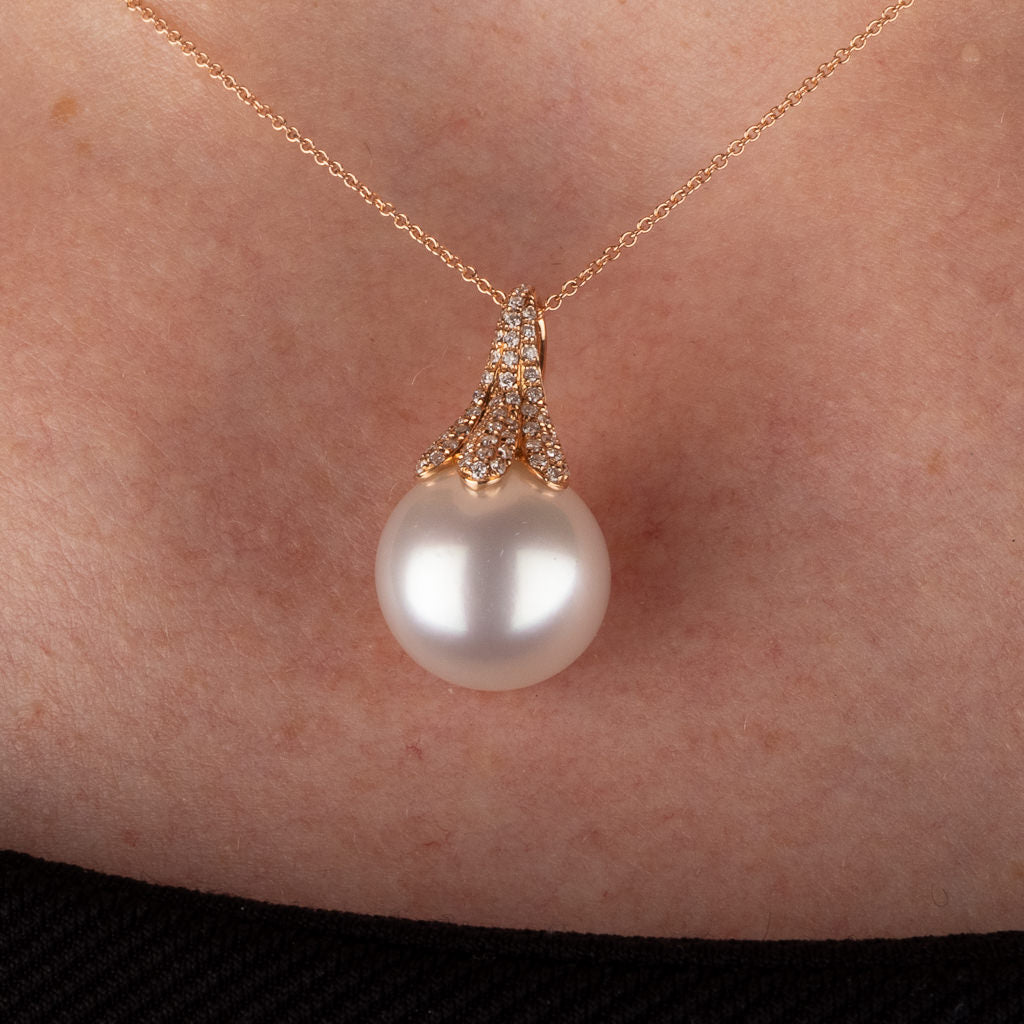 South Sea Pearl & Diamond Pendant