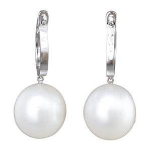 South Sea Pearl & Diamond Huggies