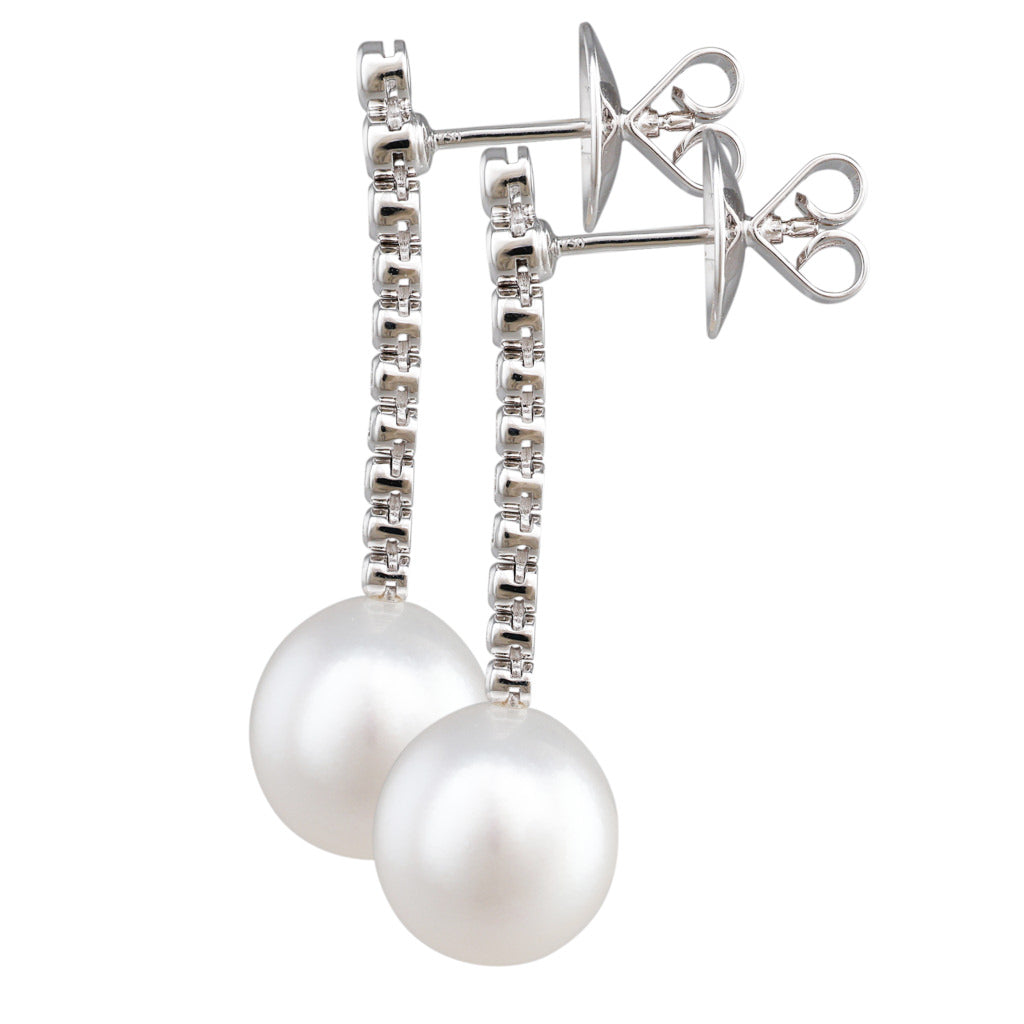 South Sea Pearl & Diamond Earrings