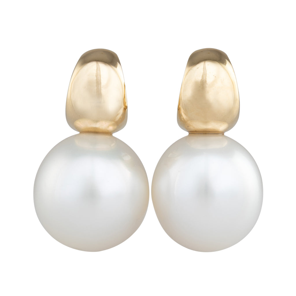 South Sea Wide Huggie Earrings