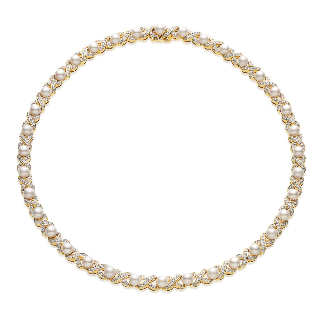 Akoya Pearl & Diamond Necklace