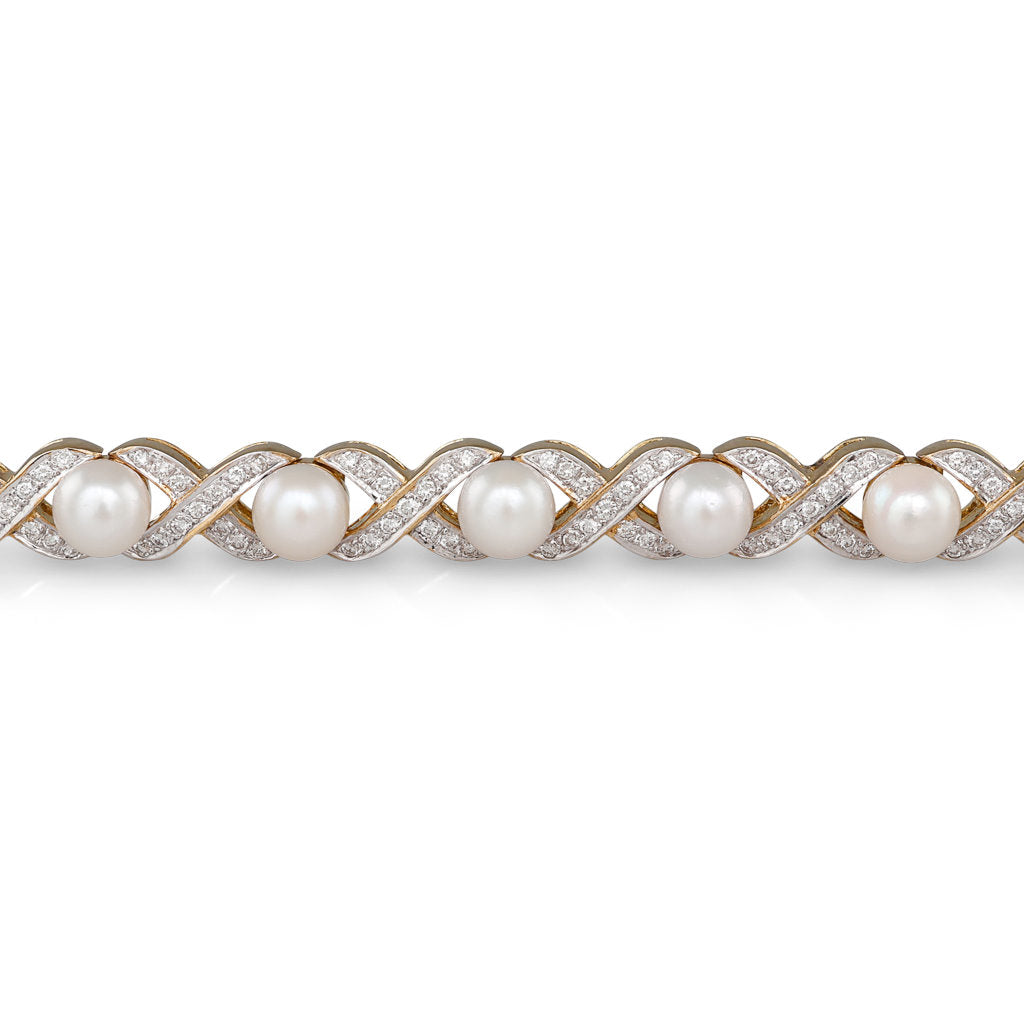 Akoya Pearl & Diamond Necklace