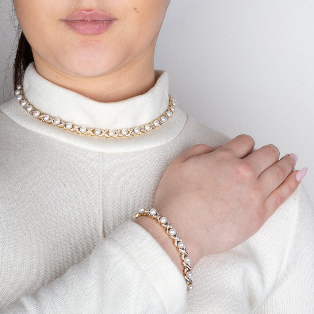 Akoya Pearl & Diamond Necklace