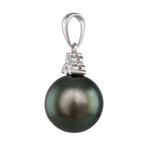 Tahitian Pearl & Diamond Pendant