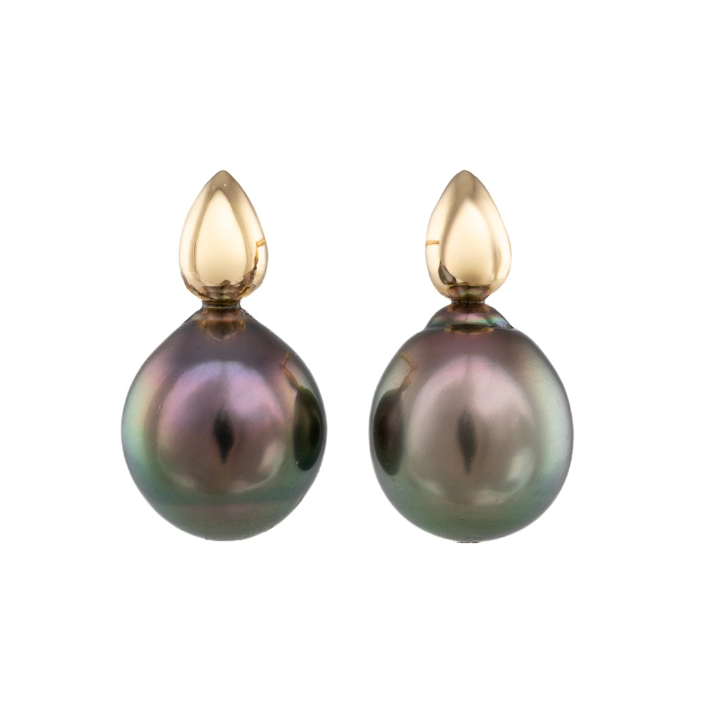 Tahitian Pearl Fixed Drop Studs