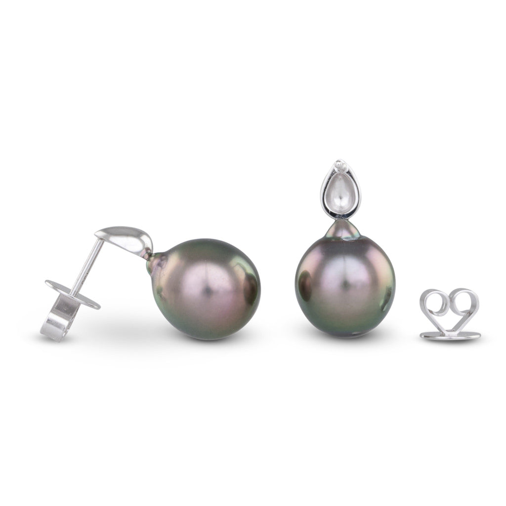 Tahitian Pearl Fixed Drop Studs