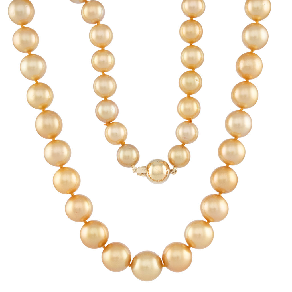 Semi Round Gold South Sea Strand