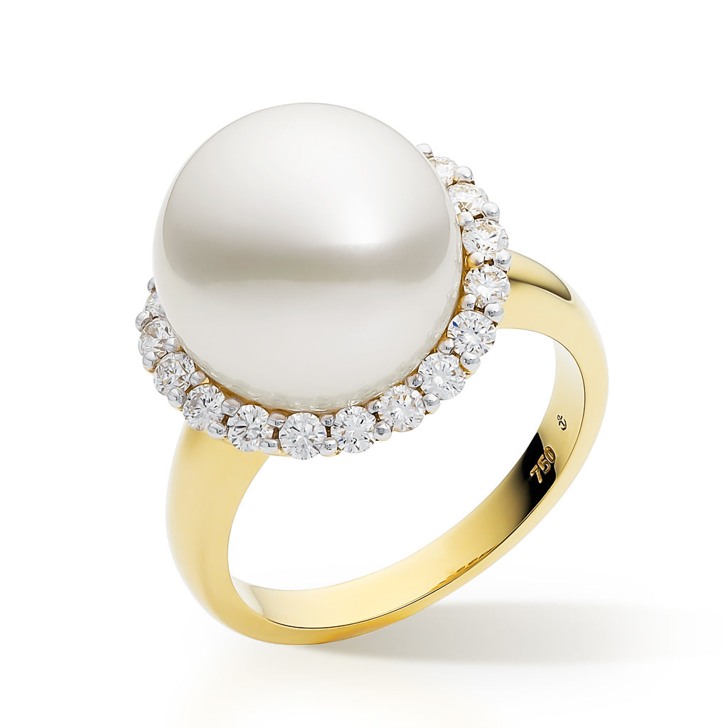 South Sea Pearl & Diamond Ring
