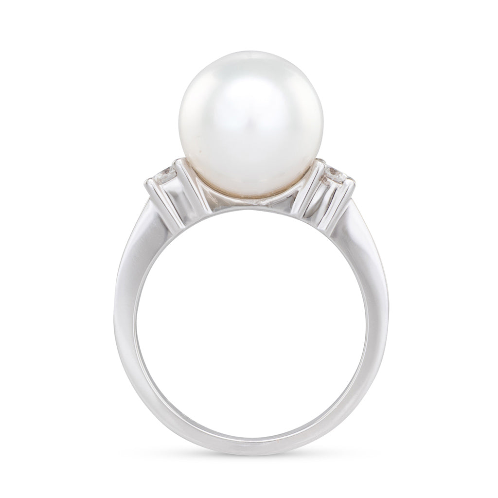 10mm South Sea Pearl & Diamond Ring
