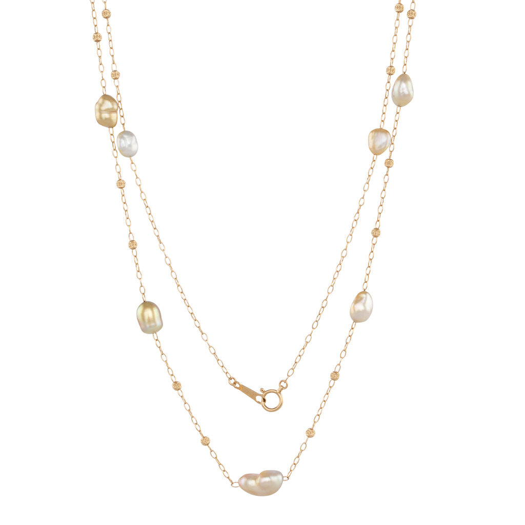 Matinee Scattered Gold Keshi Chain