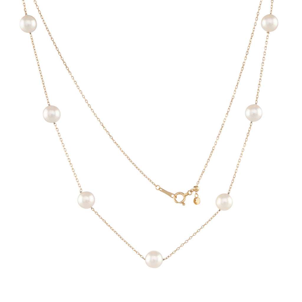 Scattered Japanese Akoya Chain