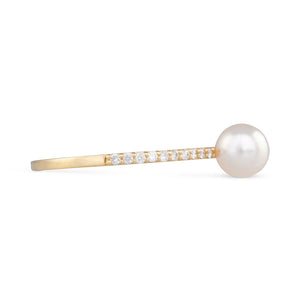 Japanese Akoya Pearl & Diamond Ring