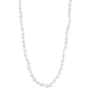 Matinee White Keshi Pearl Strand