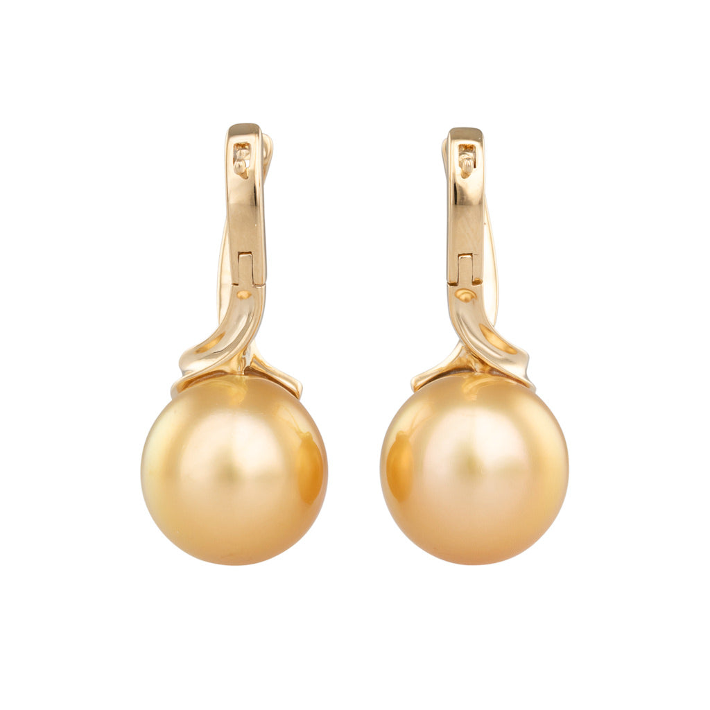 Gold South Sea Ribbon Earrings