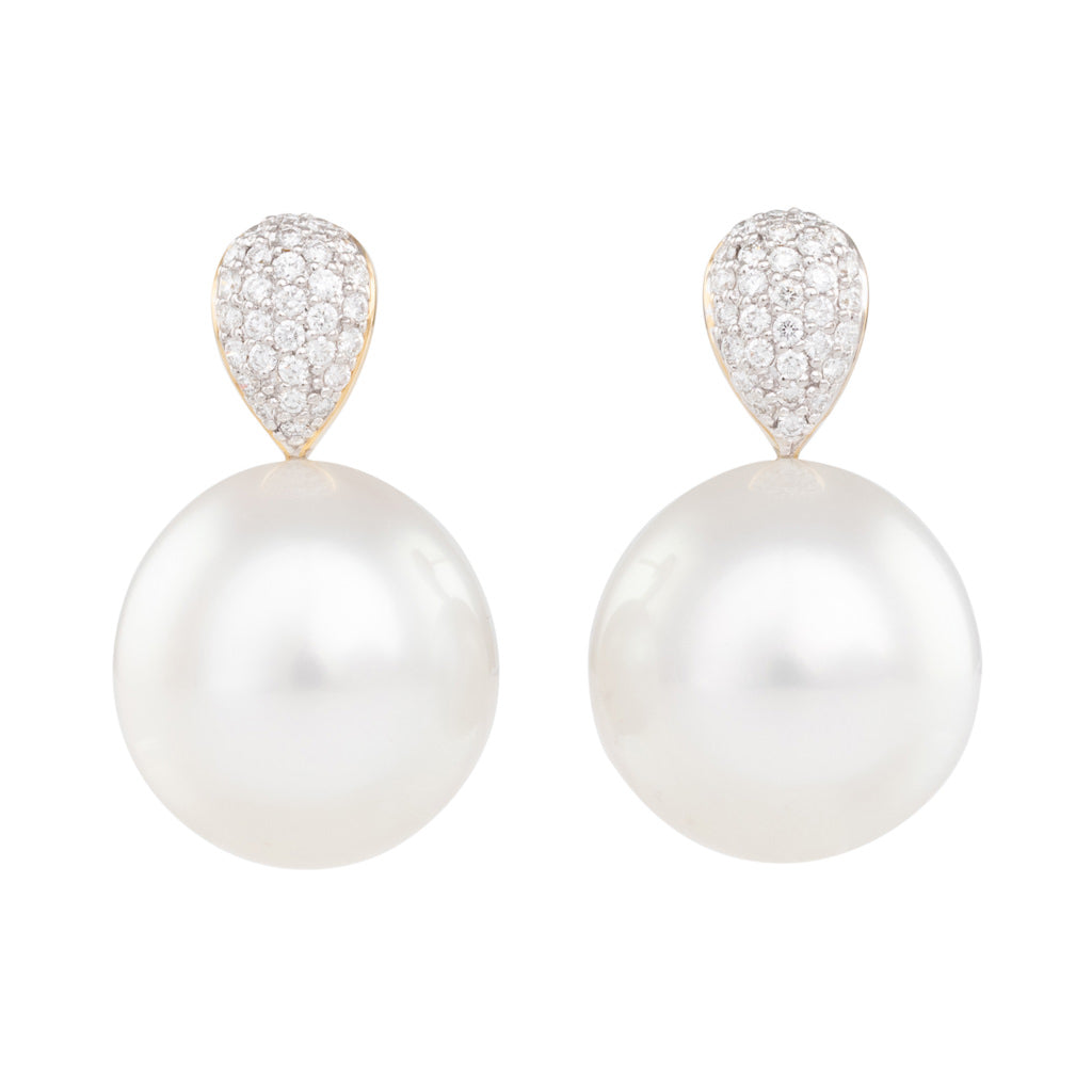 South Sea Pearl & Diamond Studs