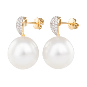 South Sea Pearl & Diamond Studs