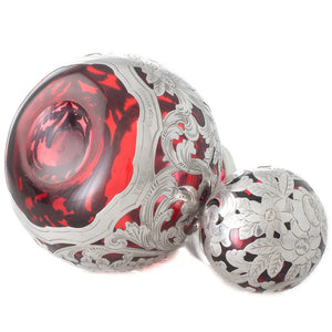 Silver Overlay Perfume Bottle
