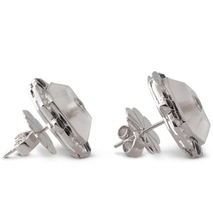 A Pair of Onyx & Diamond Earrings