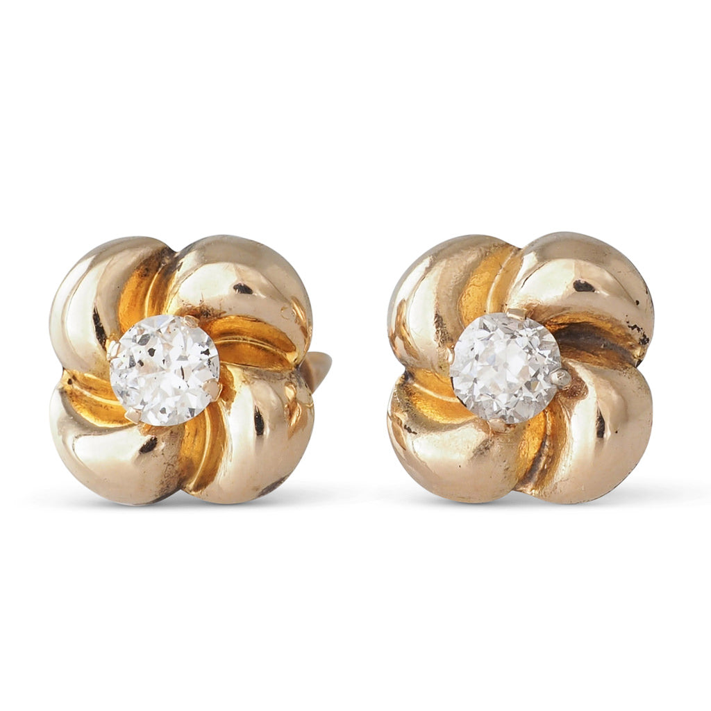 Love Knot Earrings with Diamond