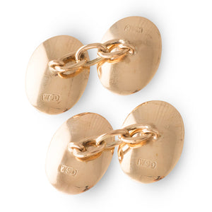 A Pair Concave Gold Cufflinks